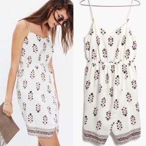 Madewell Women’s 100% Silk Sandstar Cami Tulip Hem Sleeveless Mini Dress Size 2